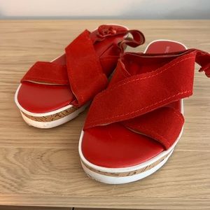 Red sandals
